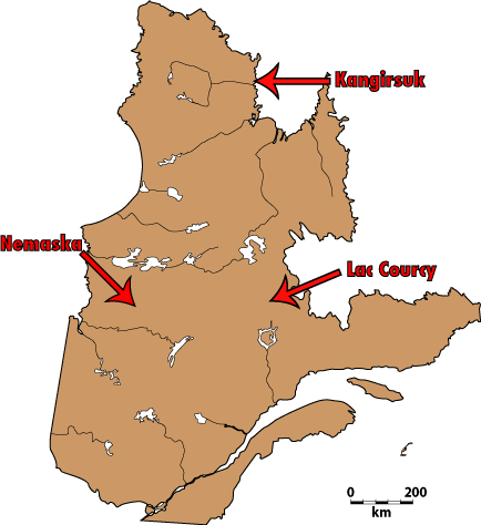 Carte du Qu&eacute;bec